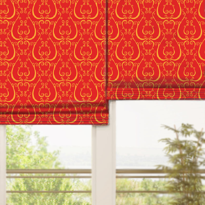 Cicada Collection Baroque Scroll Cajun Spice by Laura Lane Design